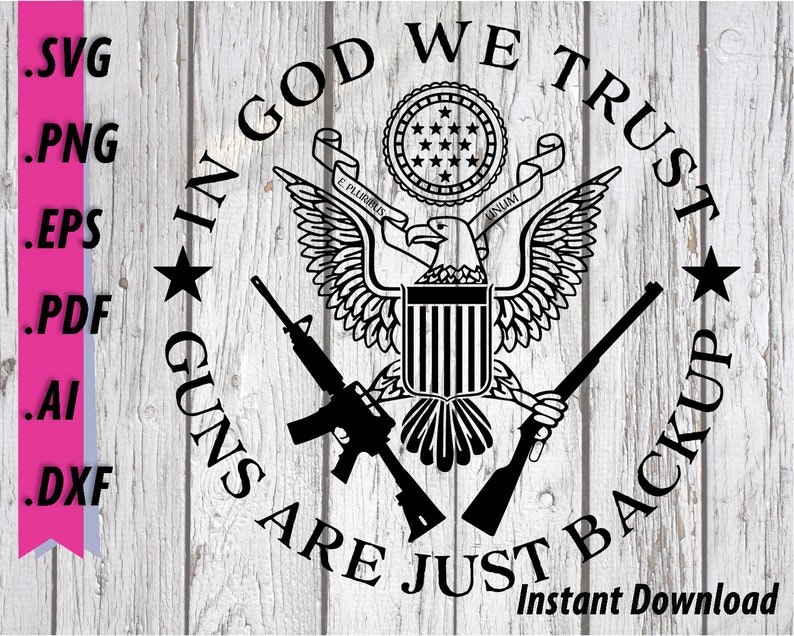 Mauspad 'In God We Trust Guns Are Just Backup' | Rund, 20,3 Cm, Rutschfest, Gummiert, Patriotisch