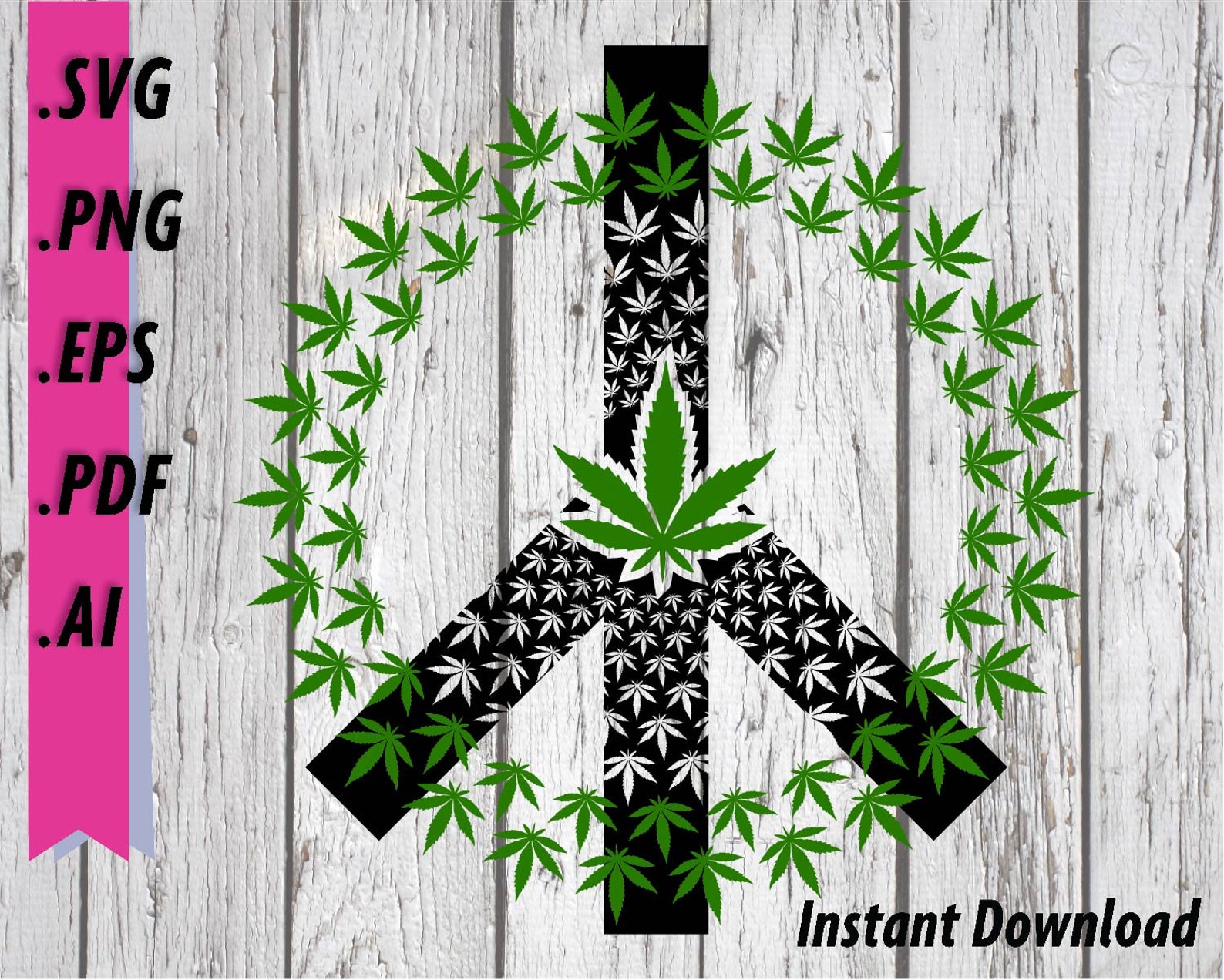 weed peace sign clip art