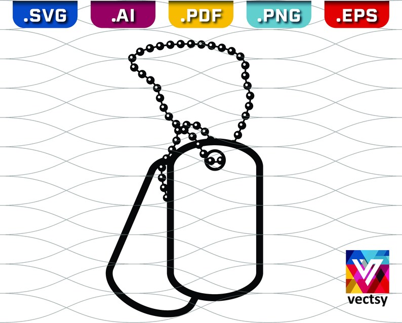 Military Dogtags SVG Dog Tags Clipart Soldier military Etsy