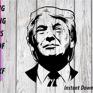 President Trump SVG Silhouette - Trump Bust Clipart - Donald Trump