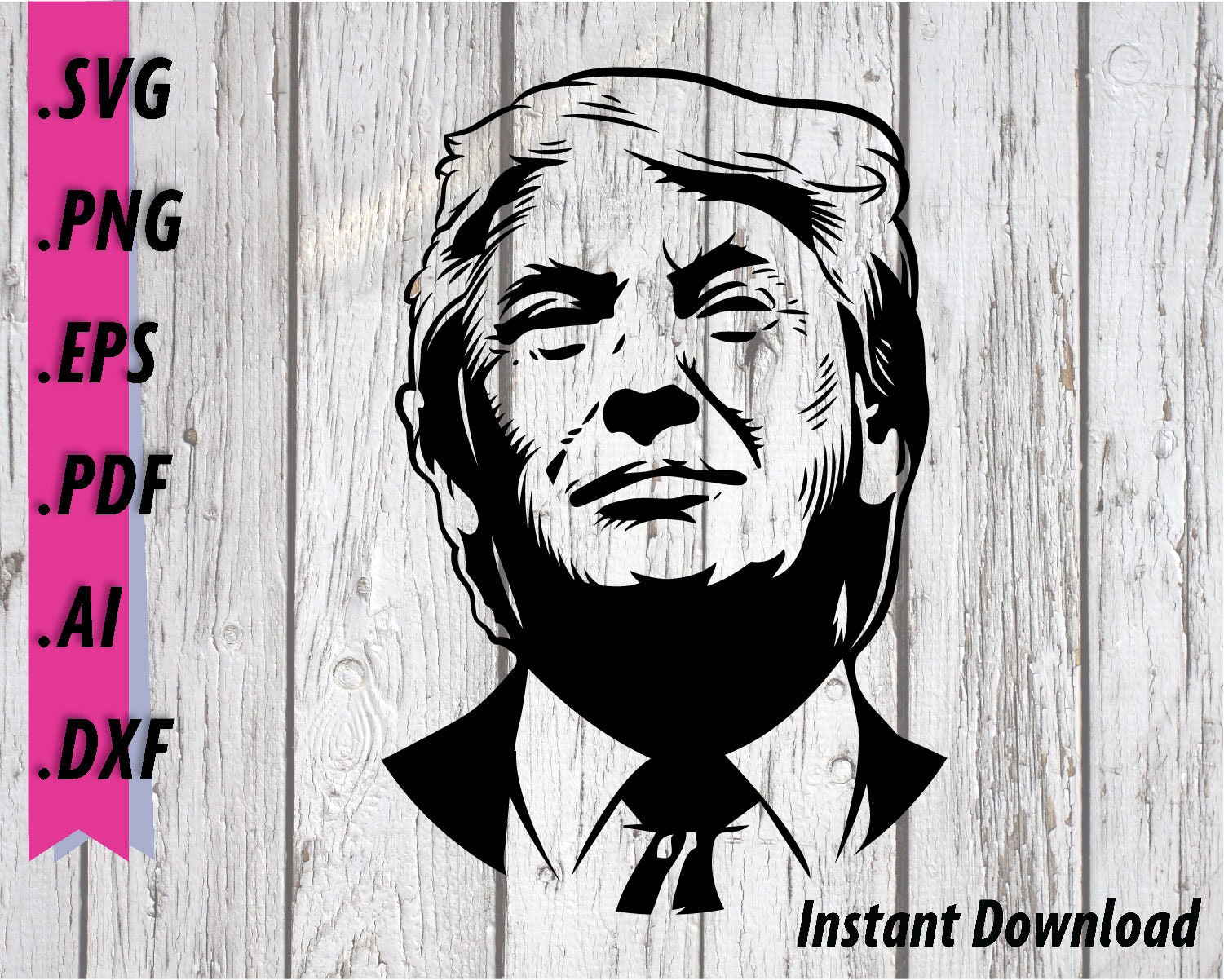 President Trump SVG Silhouette Trump Bust Clipart Donald | Etsy