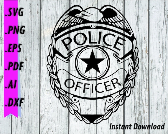 Download Police Badge Svg Police Officer Dxf Blue Lives Matter Etsy