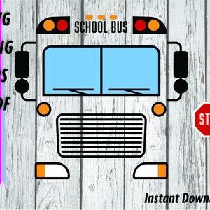 Schoolbus SVG - Tumbler waterglijbaan Back to School Water Bottle Decal clipart