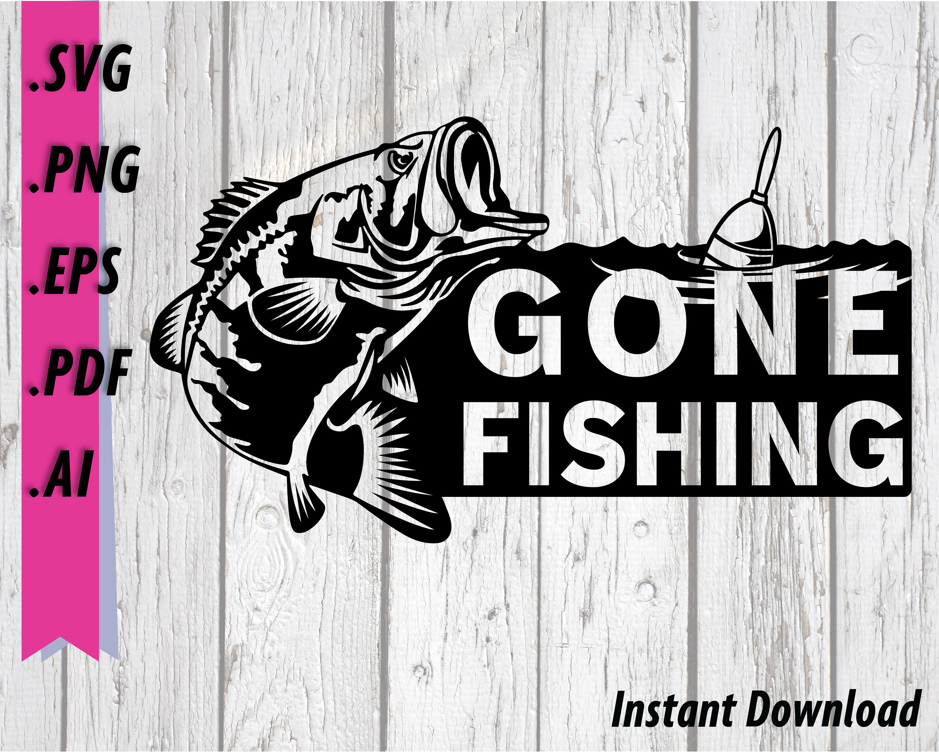 Fishing Party Decorations Instant Download Gone Fishing Party