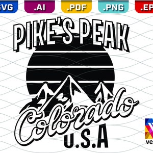 Pike&#39;s Peak SVG - Pikes Peak National Park - Colorado - Tourist Design Tourism