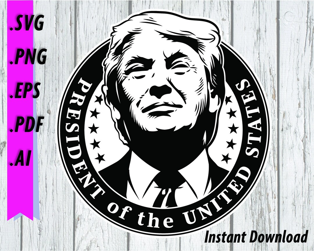 トランプ大統領 SVG シルエット - アメリカ合衆国大統領 POTUS