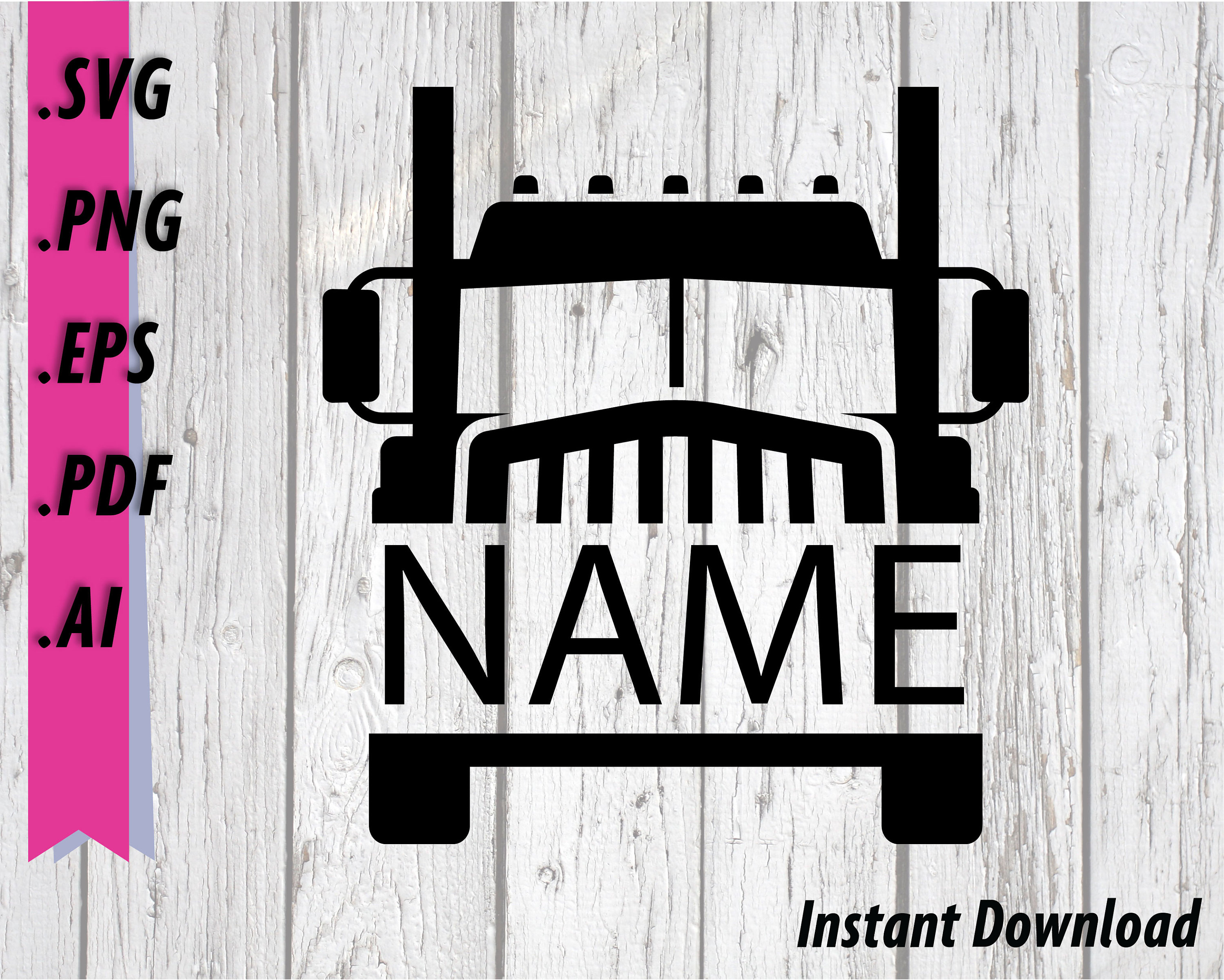 Download Semi Truck Name Clipart Truck Driver Semi Truck SVG | Etsy