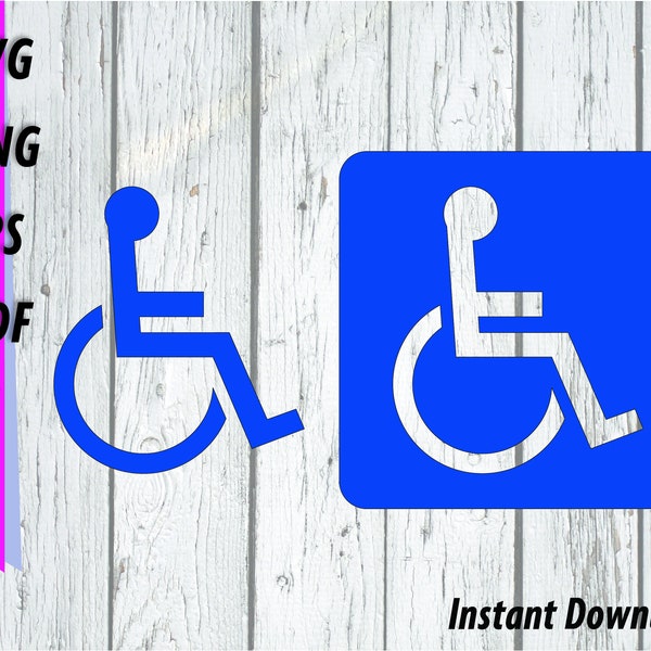 Handicap Symbol SVG - Official Universal Handicap Icon - Official Handicap Blue