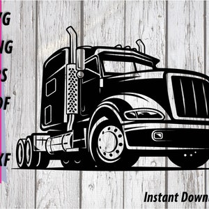 Semi Truck SVG - Truck Driver, Semi Truck Clipart - 18 wheeler