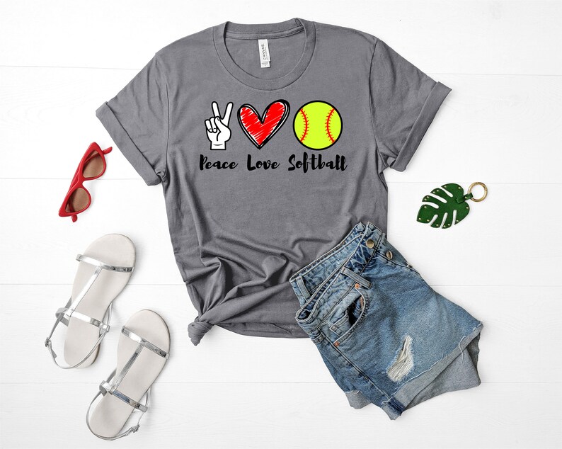 Download Peace Love Softball svg Softball png Softball Shirt Soft ...