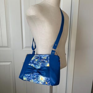 Bolsos de mano para mujer, Noche estrellada, Bandolera hecha a mano, Monedero hecho a mano, Cartera hecha a mano, Bolso azul, Bolso Van Gogh, Monedero de mujer, Bolsos de mano