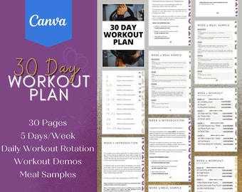 Done For You Fitness Program Template Canva Fitness Program Workout Plan For Personal Trainer Fitness Template Workout Plan for Coaches