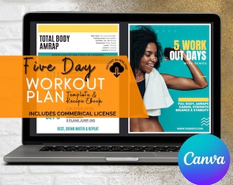 Done For You Workout Program Fitness Ebook Template Fitness Program Planner Fitness Coach Template Nutrition Coach Template Canva Templates