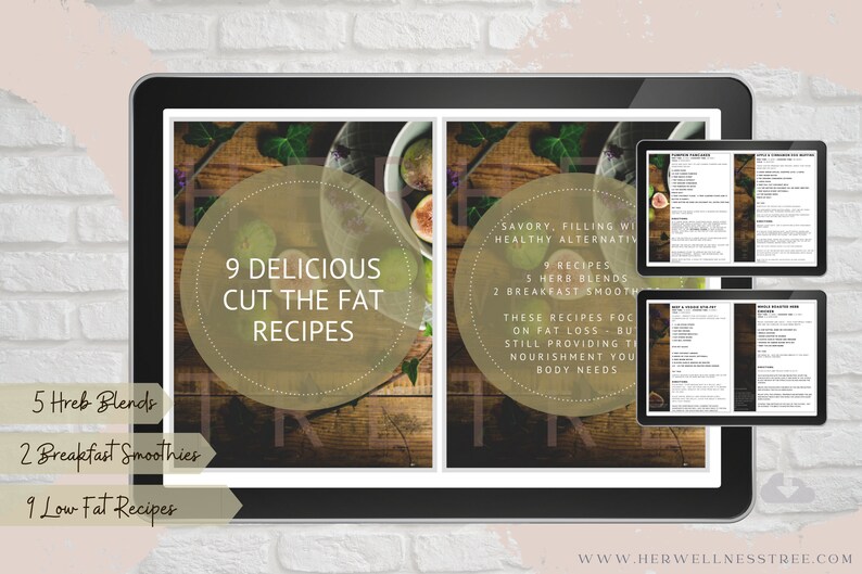 Digital Recipe Book, Low Fat Recipes, Healthy Recipes, Digital Recipe Pack image 4