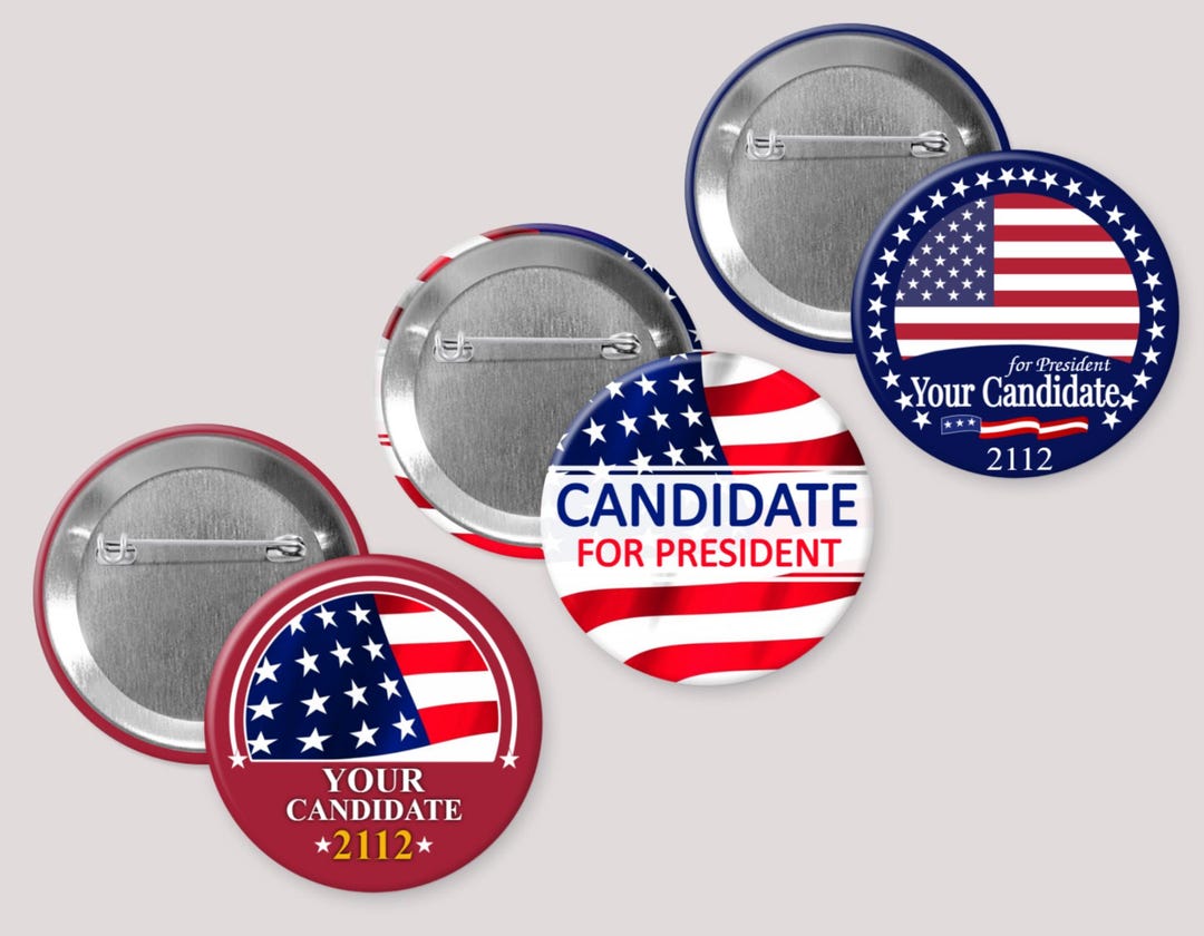 Custom Political Pinback Buttons, Personalized Pins, Political ...