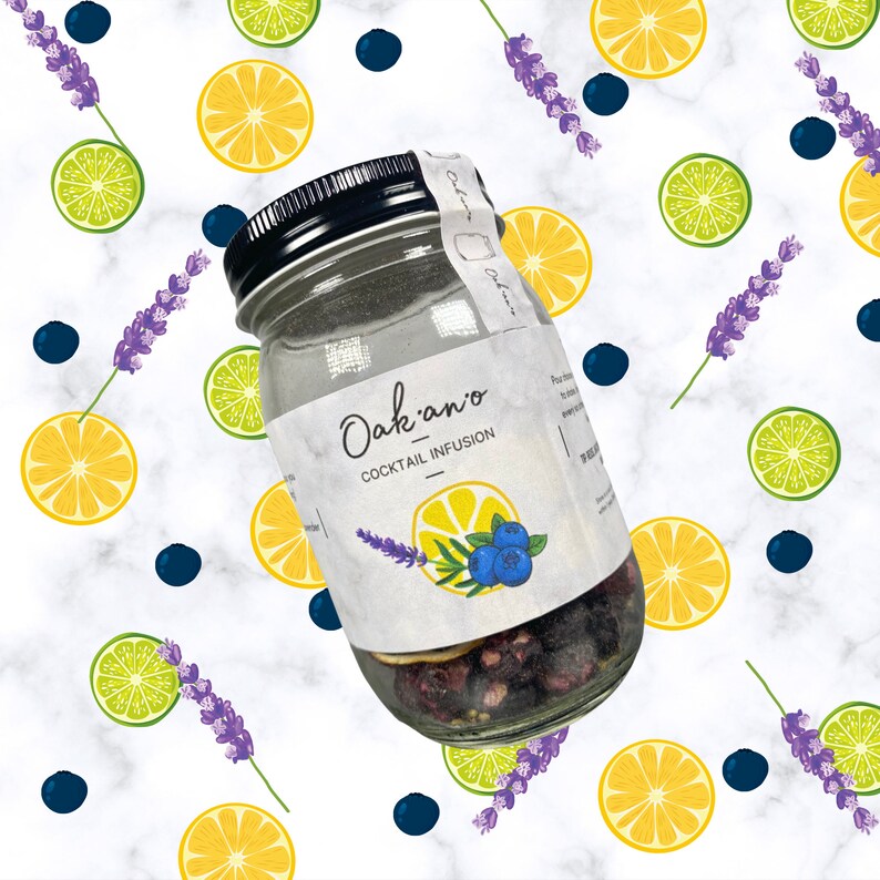 Blueberry Lavender Alcohol Infusion Kit Mason Jar Cocktail Etsy