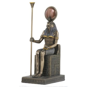 Horus Sitting Egyptian Veronese Bronze Statue