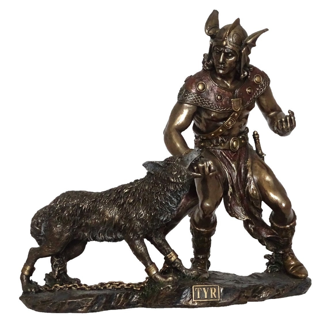 Tyr And The Binding of Fenrir Statue, Norse God Of War Sculpture