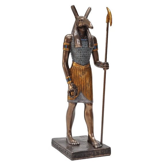 22cm Tall Bronzed Statue Anubis Standing ~ Veronese Collection Egyptian 