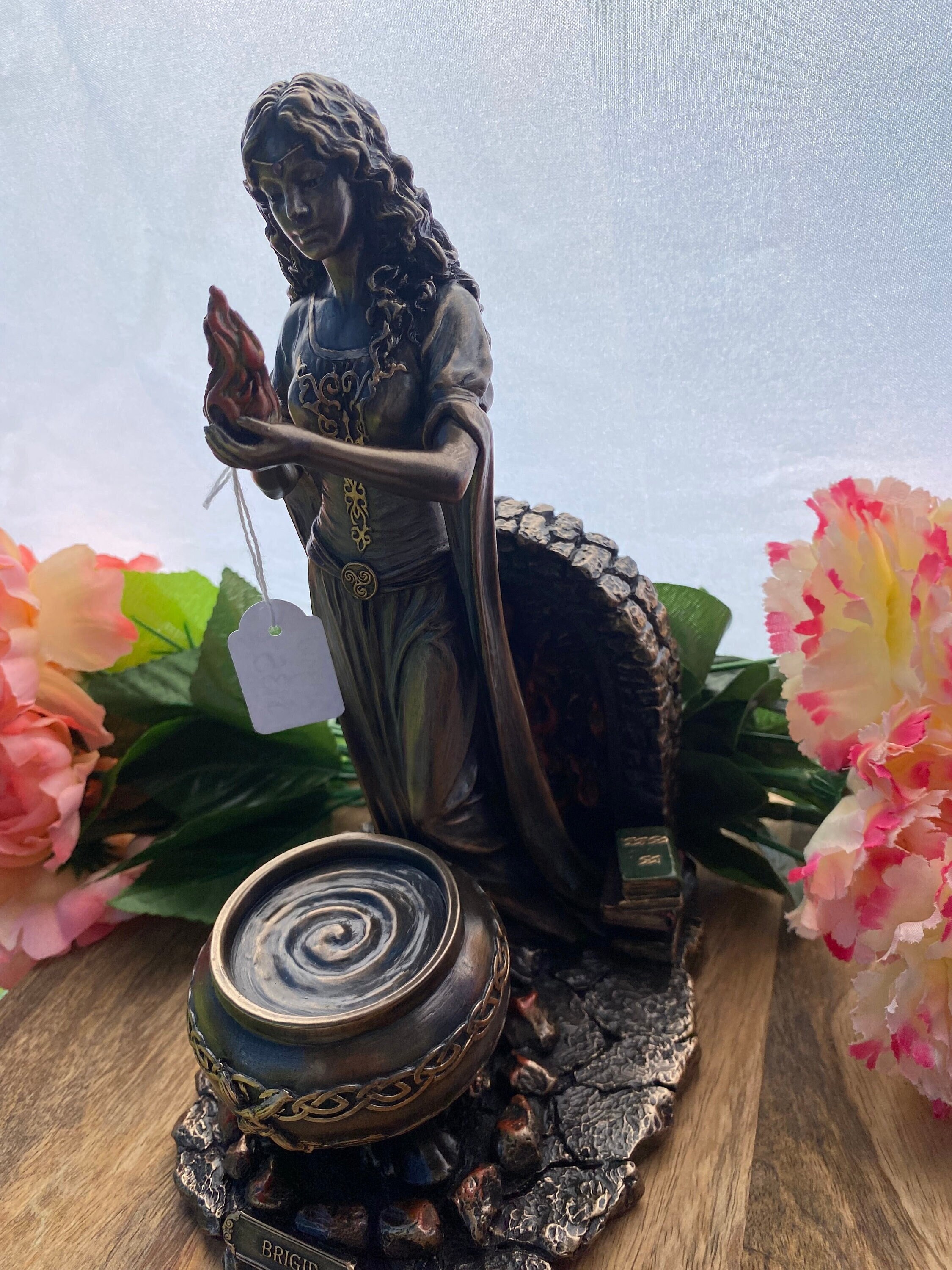 Brighid Celtic Goddess Veronese Bronze Statue