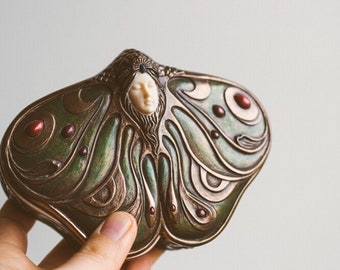 Princess Butterfly Trinket Box Veronese Bronze