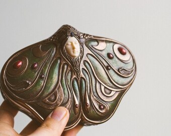 Princess Butterfly Trinket Box Veronese Bronze