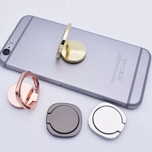 Collapsible Glossy Finger Ring Holder, Glossy & Matte ,360 Rotating Finger Ring Bracket Universal Cellphone Holder, Phone Ring Holder Stand