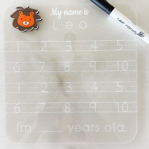 Práctica de números / Tablero de acrílico / Juguete educativo / Carta de borrado en seco / Reconocimiento de números / Rastreo de números / Educación en el hogar / Regalo para niños
