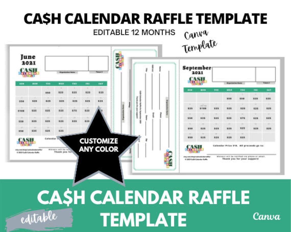cash-calendar-raffle-template-2021-editable-canva-template-etsy