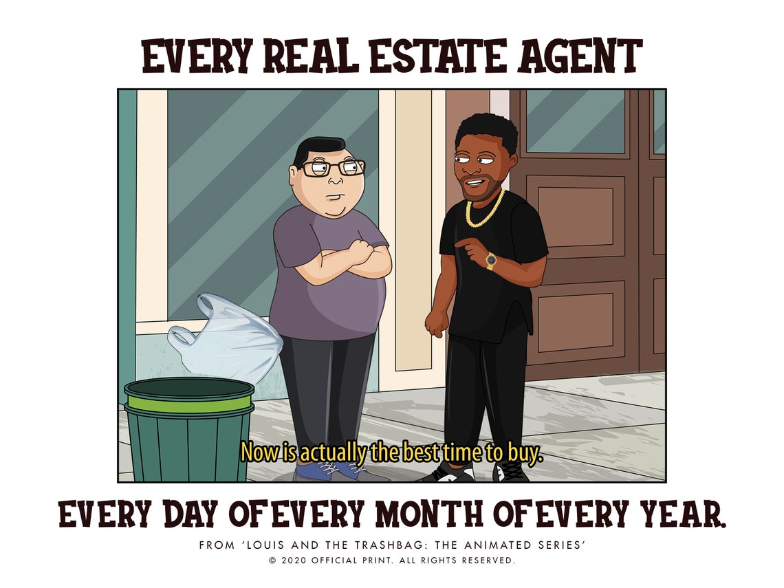Realtor Real Estate Agent Humor Poster from 'Louis & The Etsy