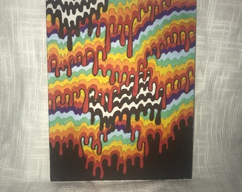 Rainbow drip painting!
