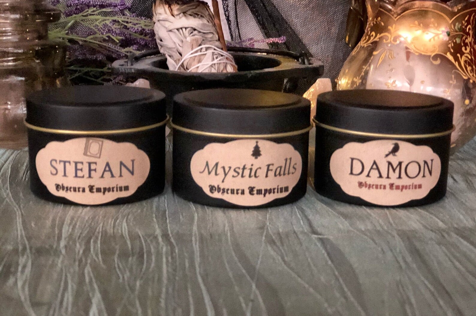 Vampire Diaries Candle Set Damon Salvatore Stefan Etsy