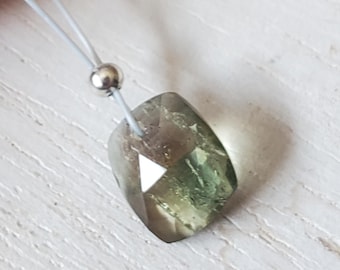 Tourmaline Rose Cut Faceted Bead, Bi Color Tourmaline Bead
