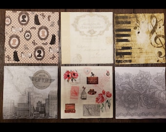 12 Paper Napkins - Lot 3