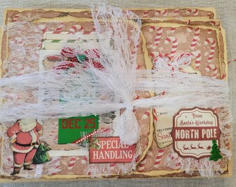 Red & Green Christmas Altered File Folder