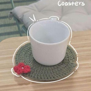 crochet lily pad coaster