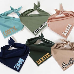 Custom Name Dog Bandana – Personalized Dog Scarf, Monogrammed Pet Neckwear – Custom Bandana for Small, Medium and Large Dogs