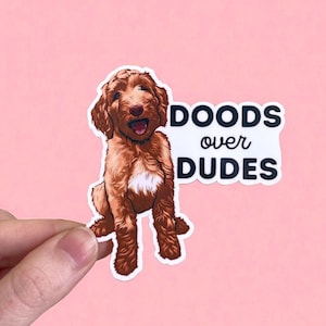 Goldendoodle Vinyl Sticker: Funny Dog Laptop Decal