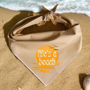 Summer Dog Bandana | Nautical Coastal Dog Bandana for Beach Days & Poolside Photos | Trendy Pet Scarf for Boy or Girl Dogs