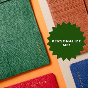 Funda para pasaporte y billetera de cuero RFID verde. Billetera de cuero para pasaporte y tarjetas, billetera de viaje para mamás, mujeres, billetera para pasaporte para hombres.