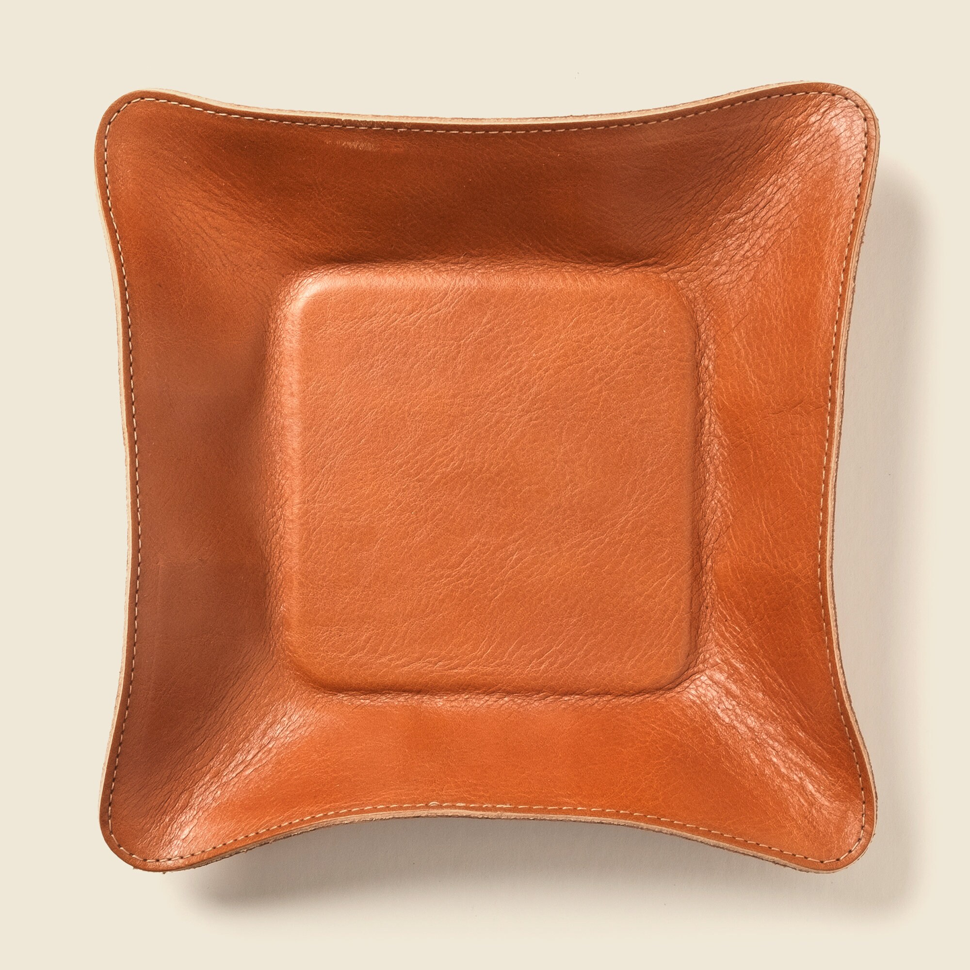 Brown Leather Catch All Tray for Keys. Leather Tray for Entryway ...