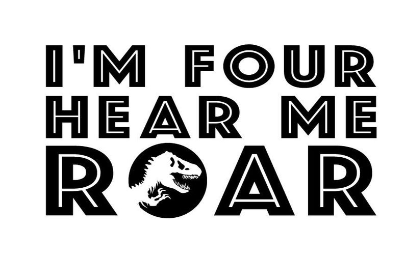 Download I'm four hear me roar shirt svg dinosaur shirt svg | Etsy