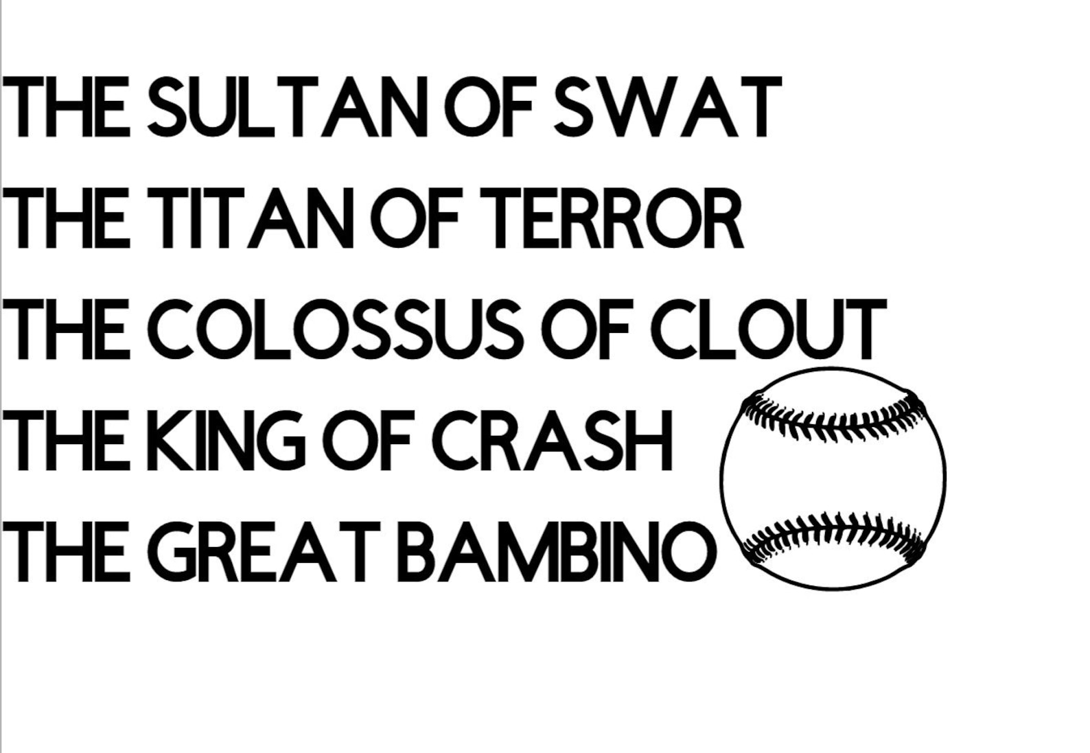 Sandlot svg sandlot quote svg sultan of swat svg baseball Etsy