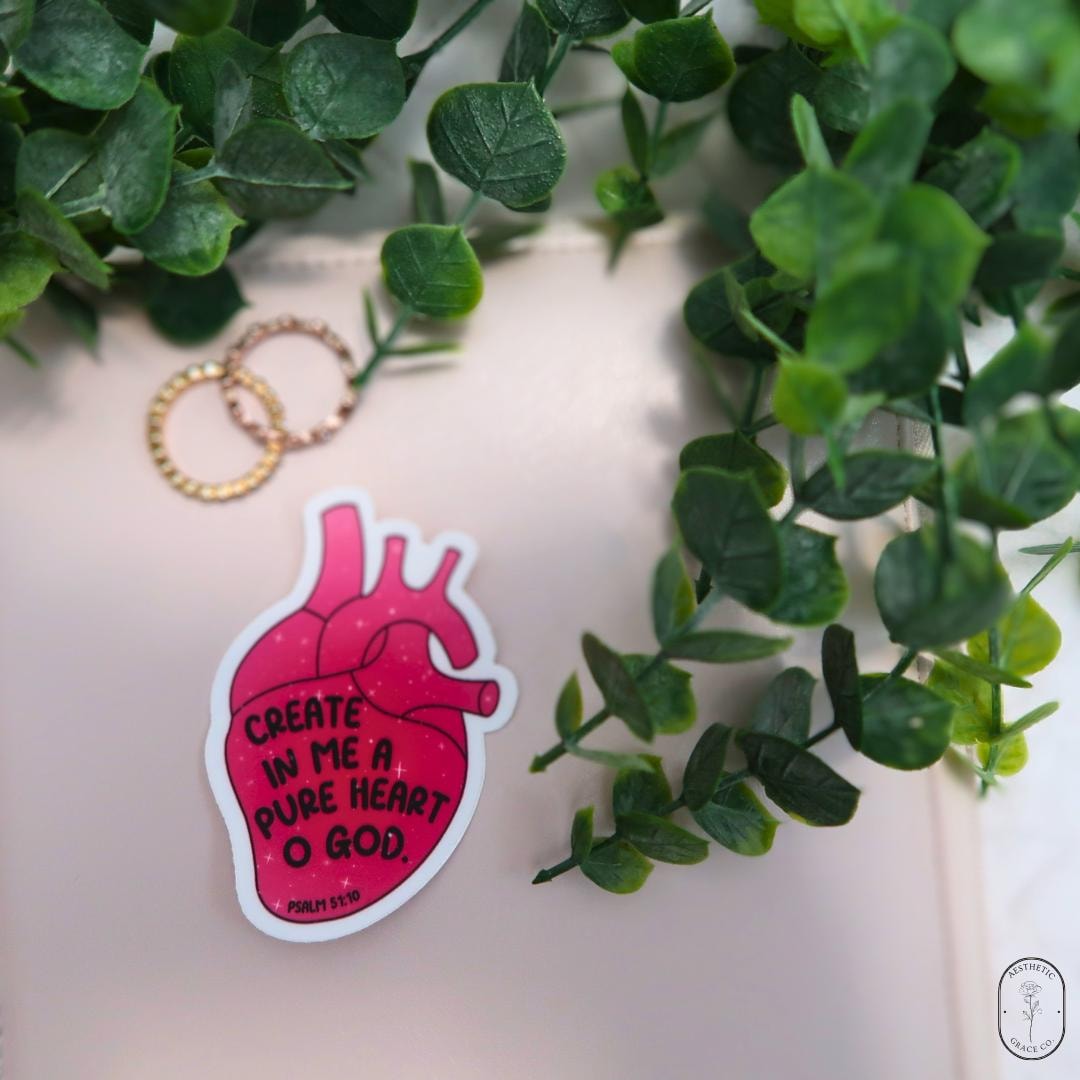 Create a Pure Heart Sticker | Christian Bible Journaling - Etsy