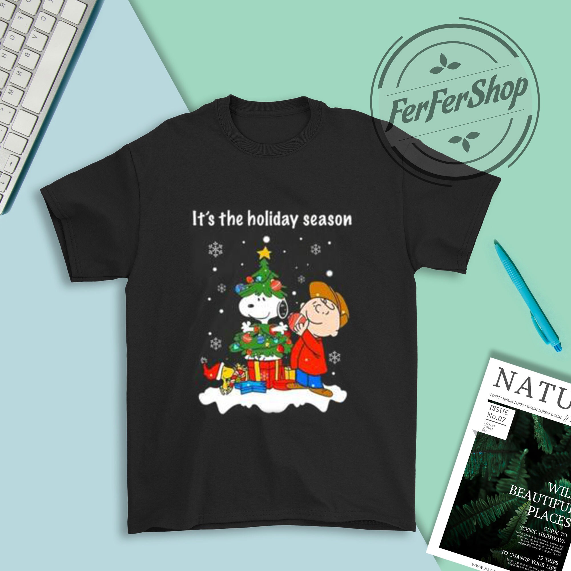 Charlie Brown Snoopy Gift Pines It S The Holiday Season Etsy