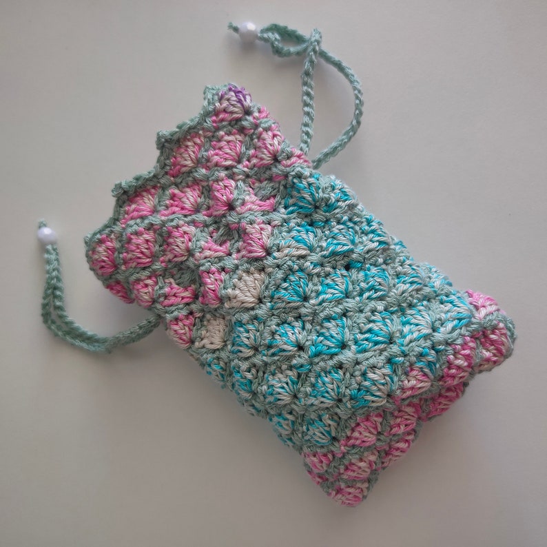 Little Mermaid Crochet Pouch Pattern – Earpod, Coin Purse (PDF Pattern ...