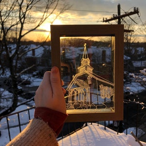 Custom Church Etching