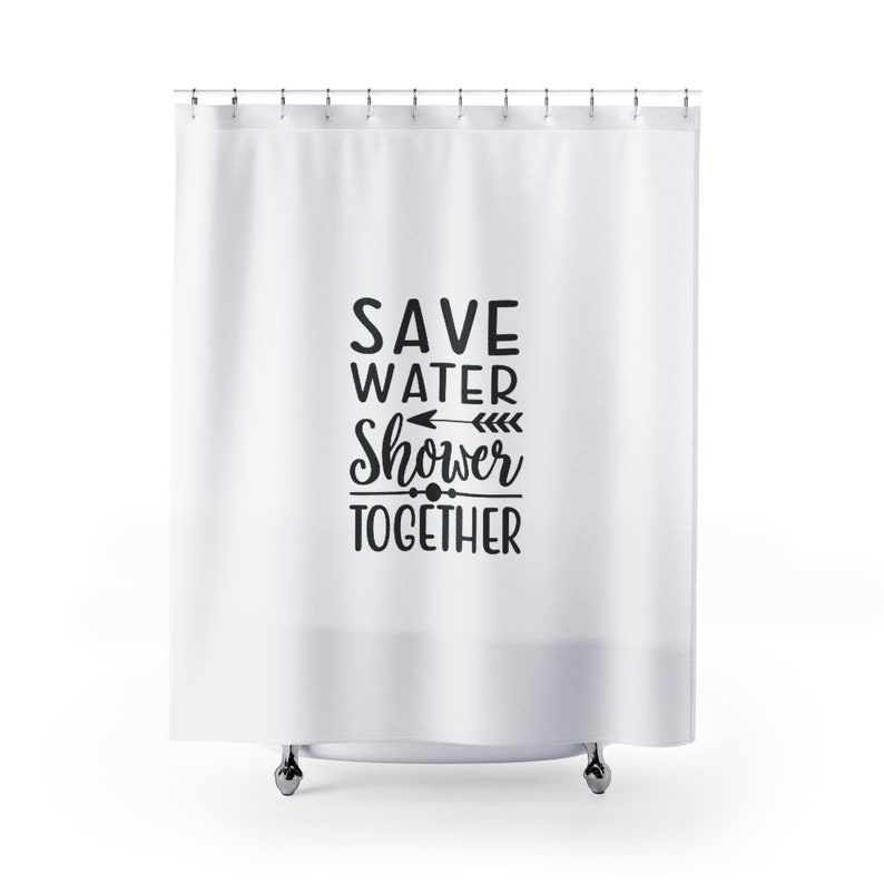 Save Water Shower Together Shower Curtain Bathroom Curtain Etsy