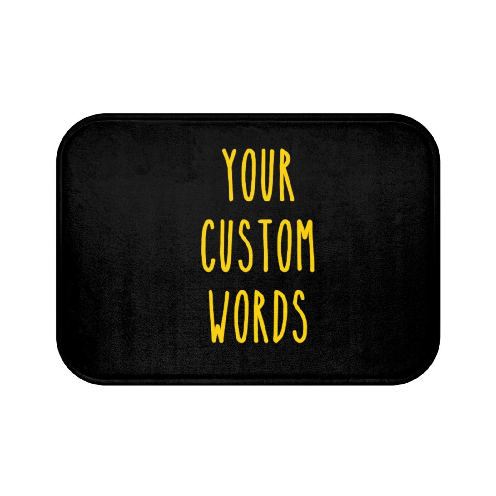 Customized Bath Mat Personalized Bath Mat Your Custom Words Etsy