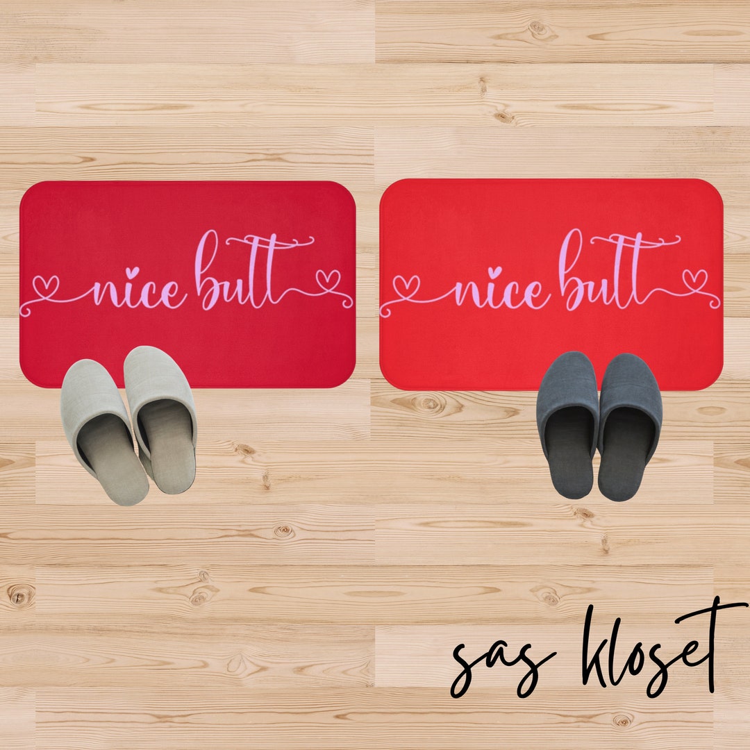 Nice Butt Bath Mat Funny Bath Mat Bathroom Decor Etsy